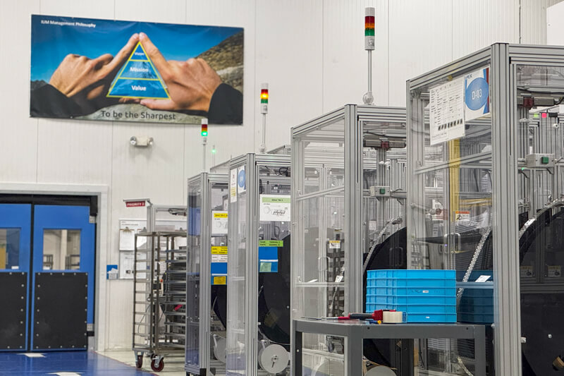 Production line at the Alabama plant, with the I-PEX logo in view