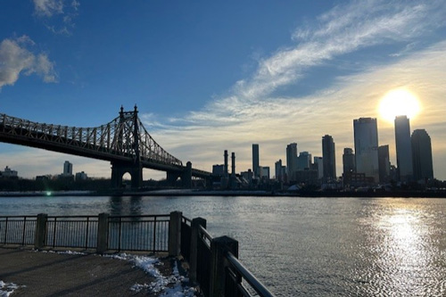 View from Roosevelt Island where the venue is located