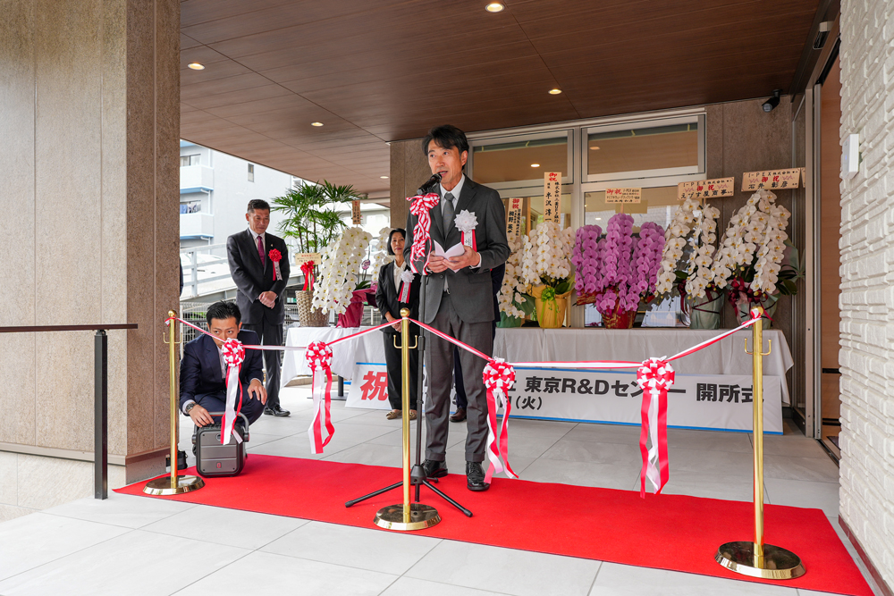小西 玲仁(I-PEX株式会社代表取締役社長執行役員)による開所式での挨拶