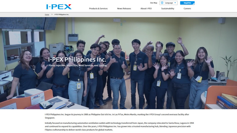 I-PEX Philippines Inc. Website