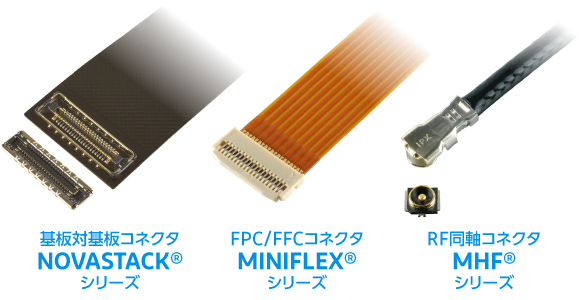 自動挿入に対応したI-PEXブランドコネクタシリーズ