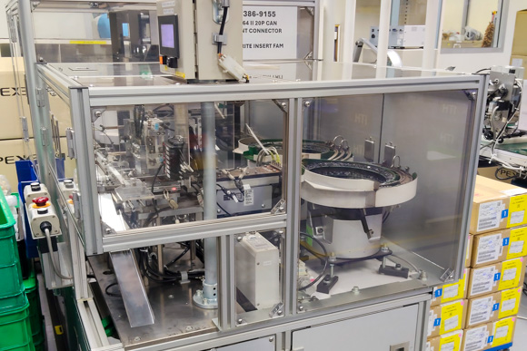 Automated assembly equipment at the I-PEX Thailand factory