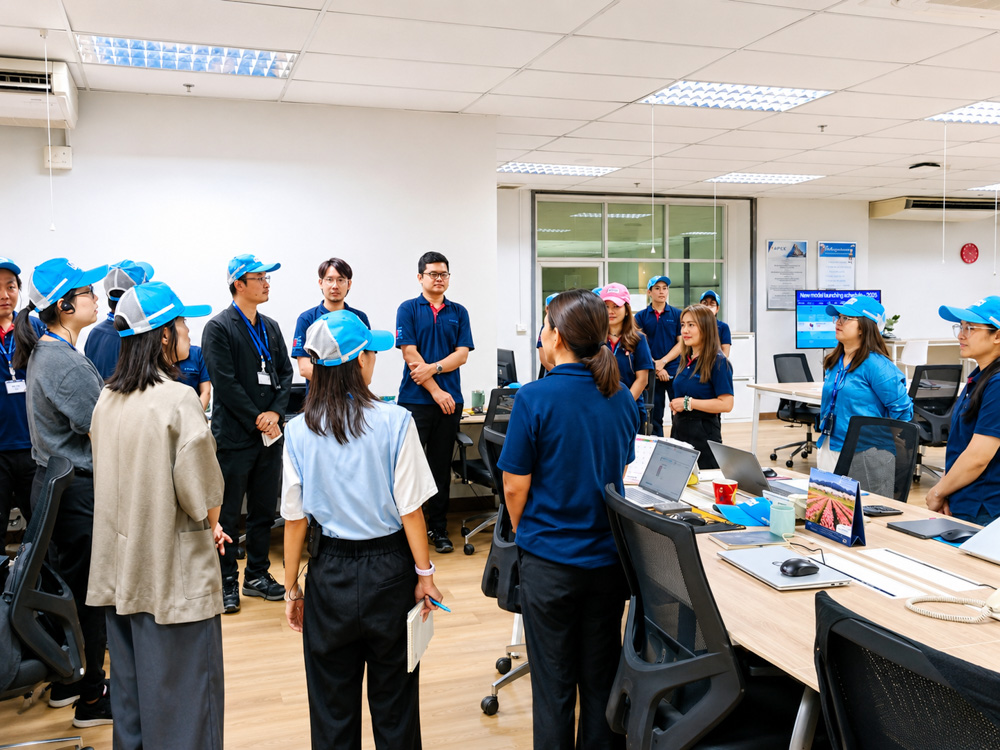 Employees attending an internal meeting at I-PEX Thailand