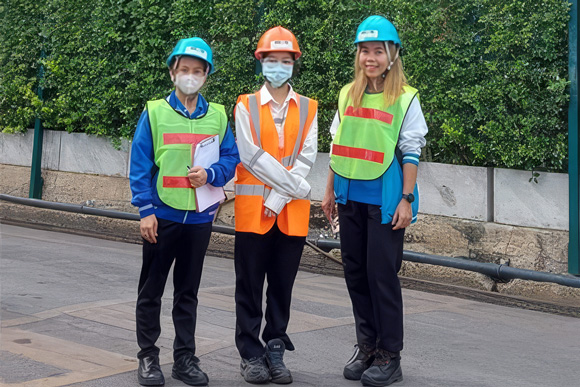 I-PEX Thailand employees standing together as part of the safety and environmental management team