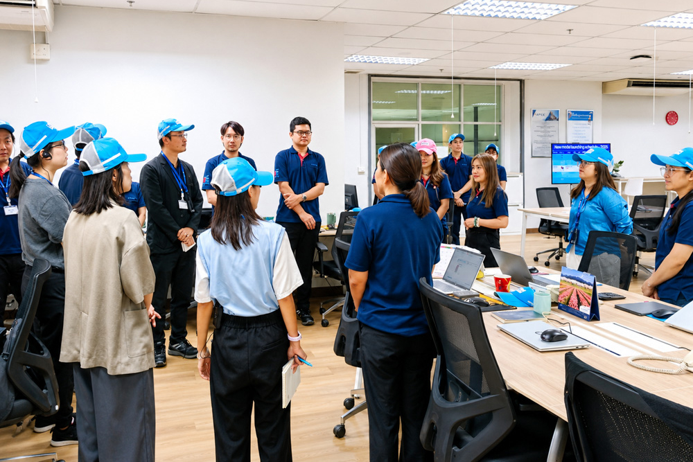 Employees attending an internal meeting at I-PEX Thailand