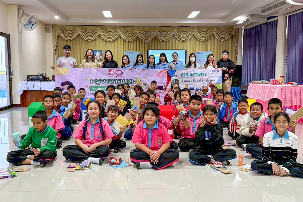 I-PEX Thailand employees participating in a cleanup activity